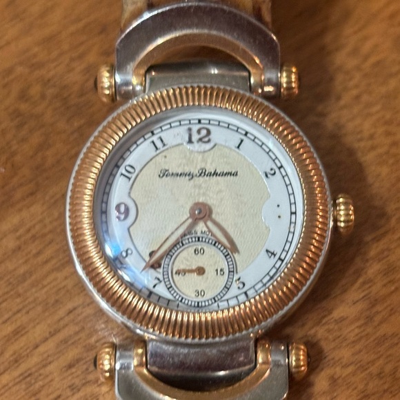TOMMY BAHAMA Swiss Movement Leather Band Watch - Picture 2 of 5